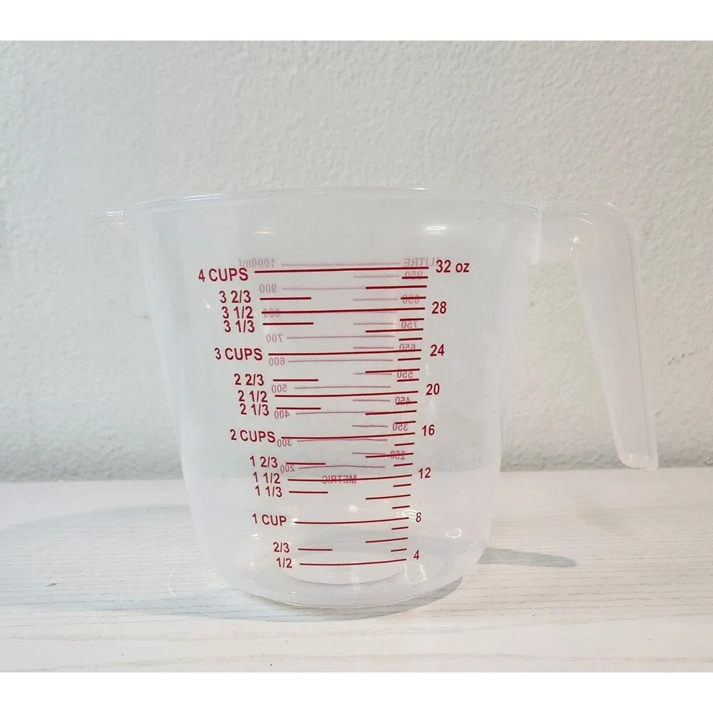 Measuring cup clear plastic 4 cups 1 liter/(1 unit)